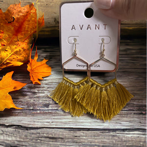 Boho polygon fringe Dangles