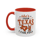 She’s From Texas Coffee Mug — Retro State Pride Accent Mug (11oz & 15oz)