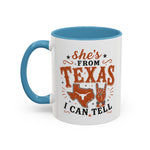 She’s From Texas Coffee Mug — Retro State Pride Accent Mug (11oz & 15oz)