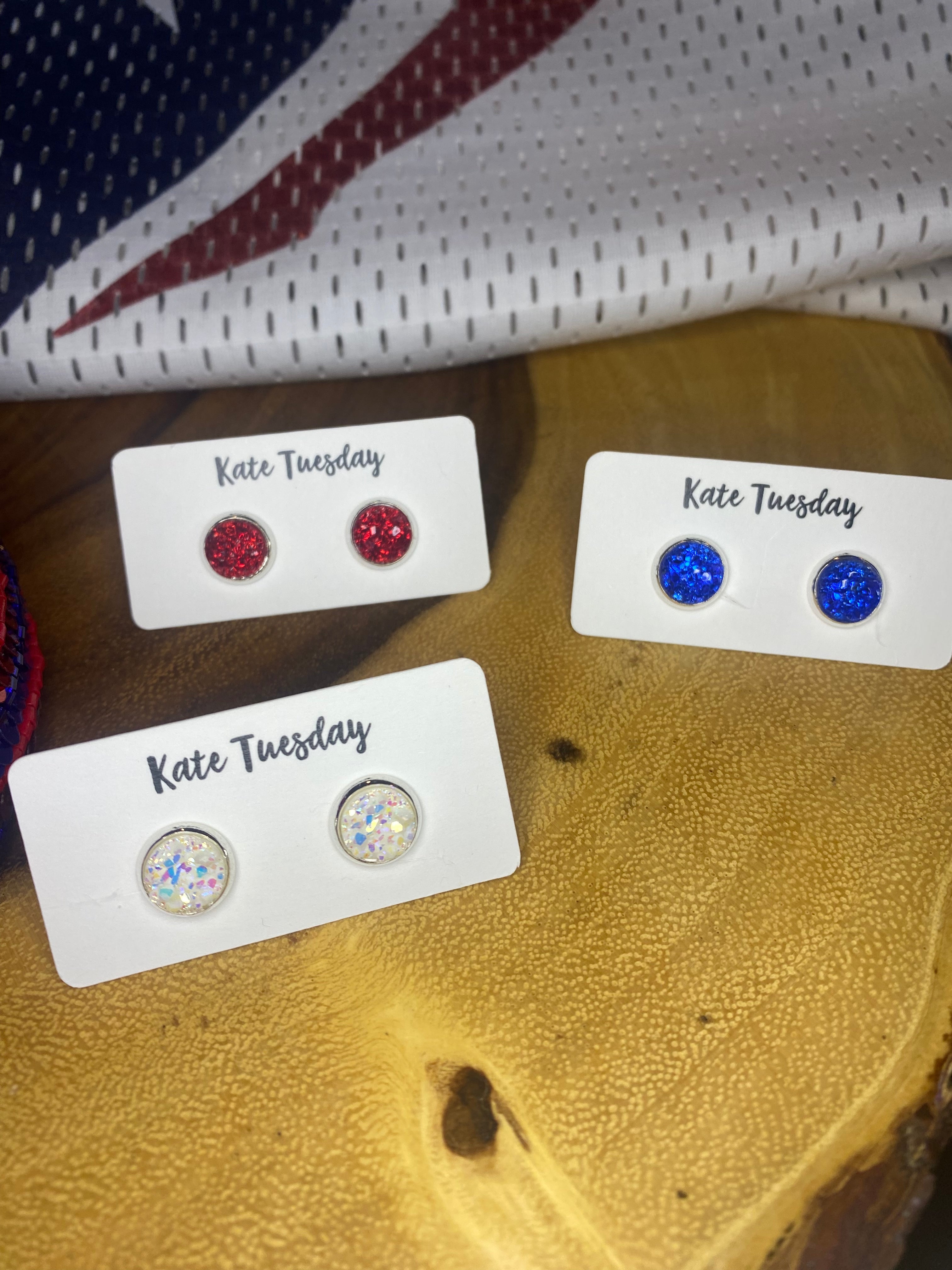 Druzy stud earrings