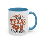 She’s From Texas Coffee Mug — Retro State Pride Accent Mug (11oz & 15oz)