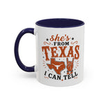 She’s From Texas Coffee Mug — Retro State Pride Accent Mug (11oz & 15oz)