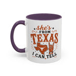 She’s From Texas Coffee Mug — Retro State Pride Accent Mug (11oz & 15oz)