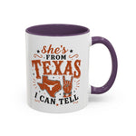She’s From Texas Coffee Mug — Retro State Pride Accent Mug (11oz & 15oz)