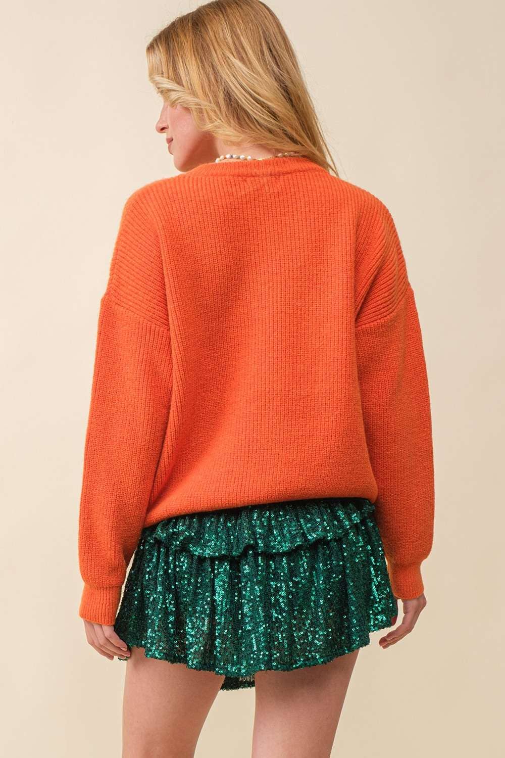 Hello Pumpkin Off White Sweater