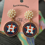 Houston A ⭐️Stros Earrings🧡💙