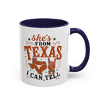She’s From Texas Coffee Mug — Retro State Pride Accent Mug (11oz & 15oz)