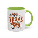 She’s From Texas Coffee Mug — Retro State Pride Accent Mug (11oz & 15oz)