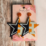 Houston A ⭐️Stros Earrings🧡💙