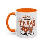 She’s From Texas Coffee Mug — Retro State Pride Accent Mug (11oz & 15oz)