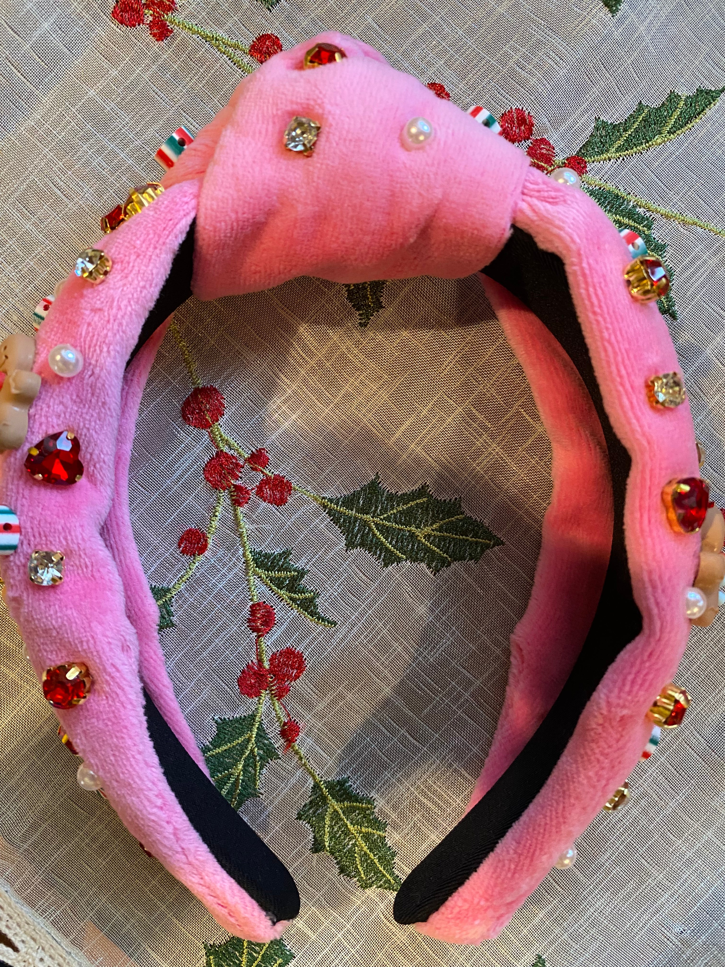 Pink Gingerbread Knotted Headband
