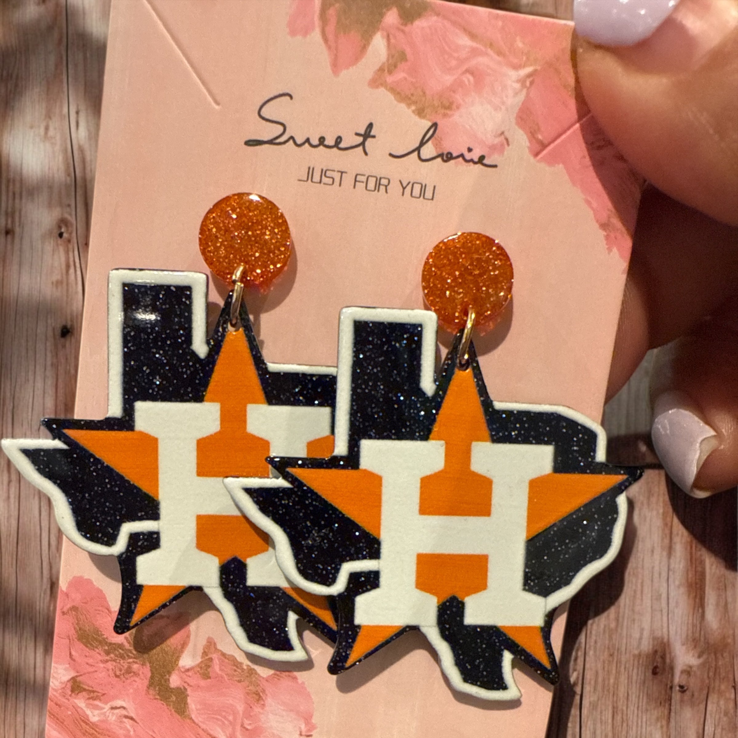 Houston A ⭐️Stros Earrings🧡💙