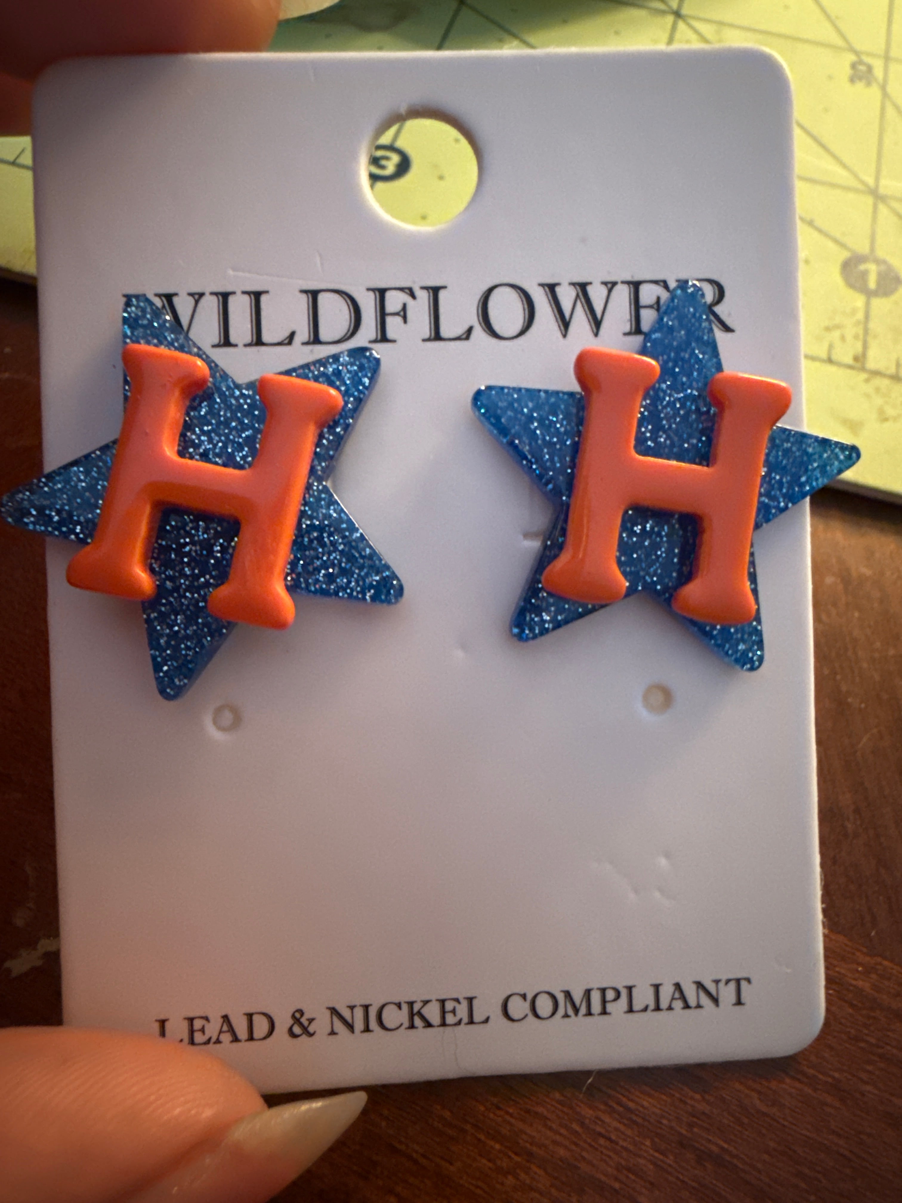 Houston A ⭐️Stros Earrings🧡💙