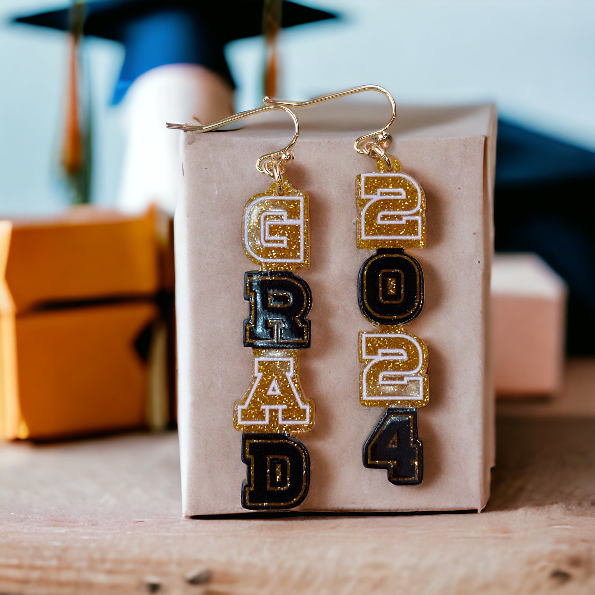 Graduation Dangle Earrings