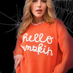 Hello Pumpkin Off White Sweater