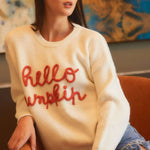 Hello Pumpkin Off White Sweater