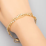 Layered Rhinestone Chain Adjustable bracelet