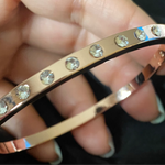 Thin crystal bracelets