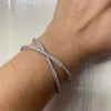 Silver bling cross bracelet