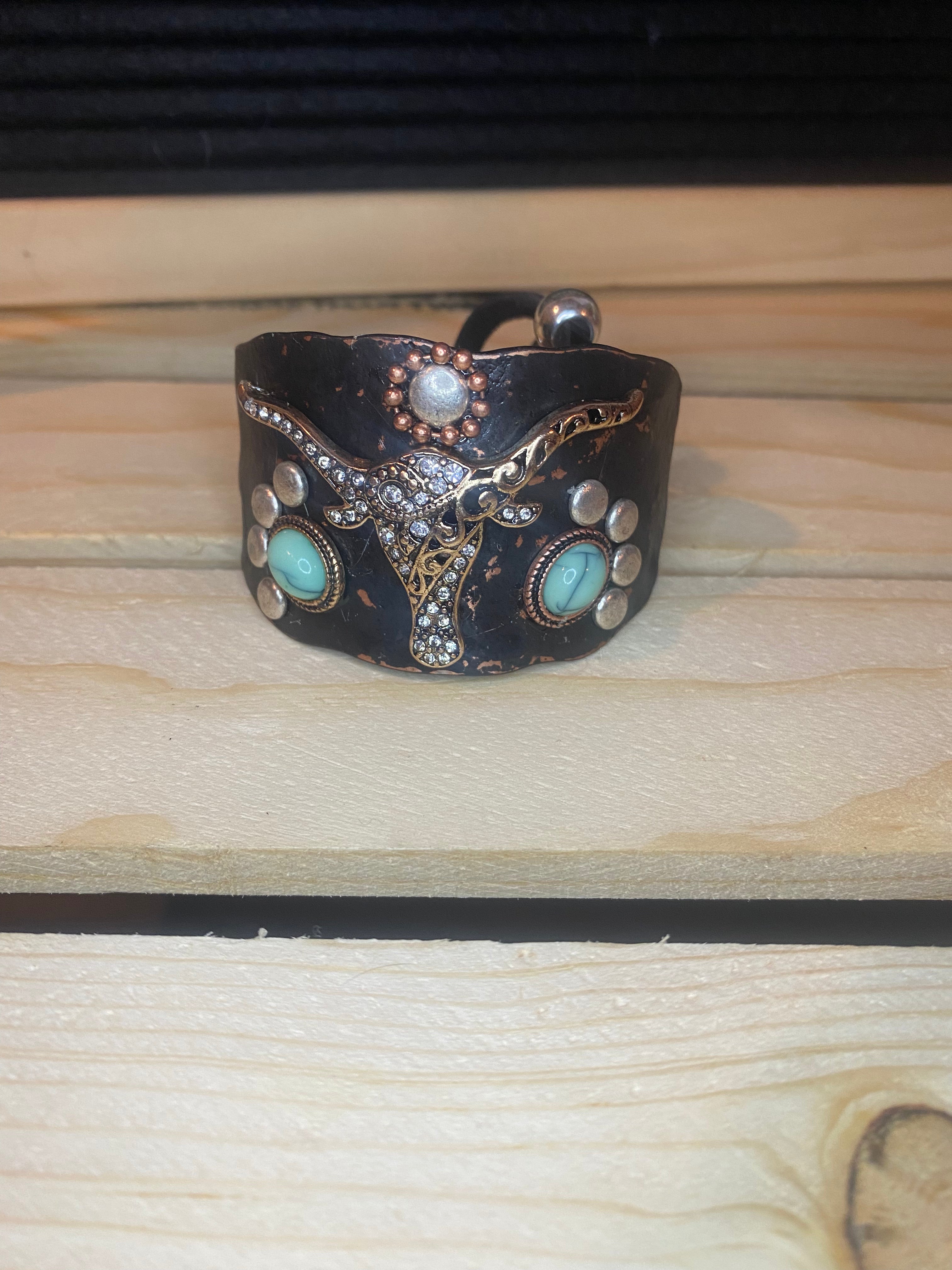 Longhorn western bracelet