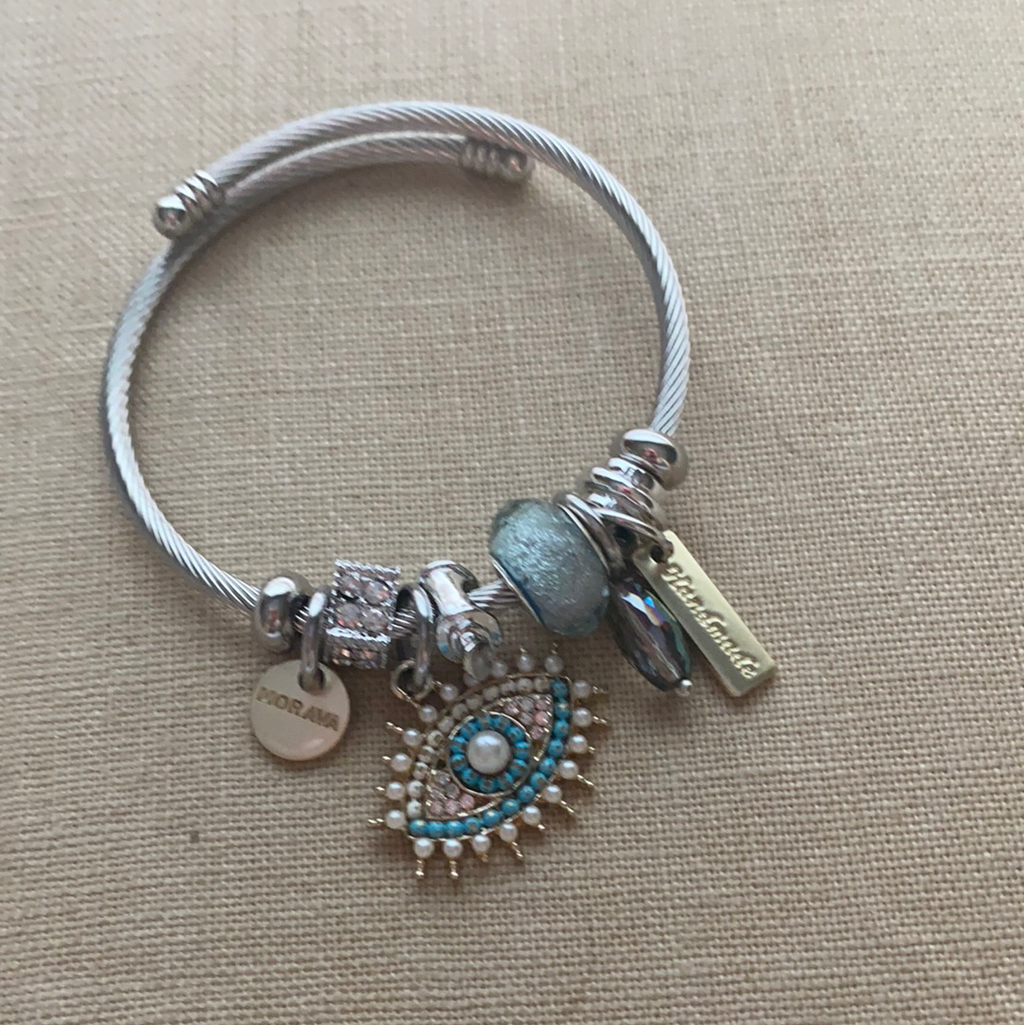 Turquoise Ojo Charm Bracelet