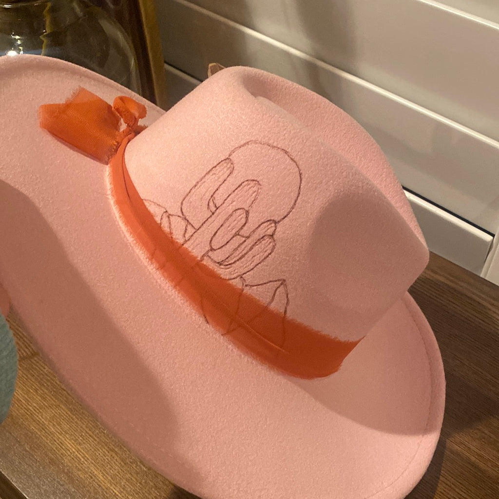 Pink Cactus Brim Hat